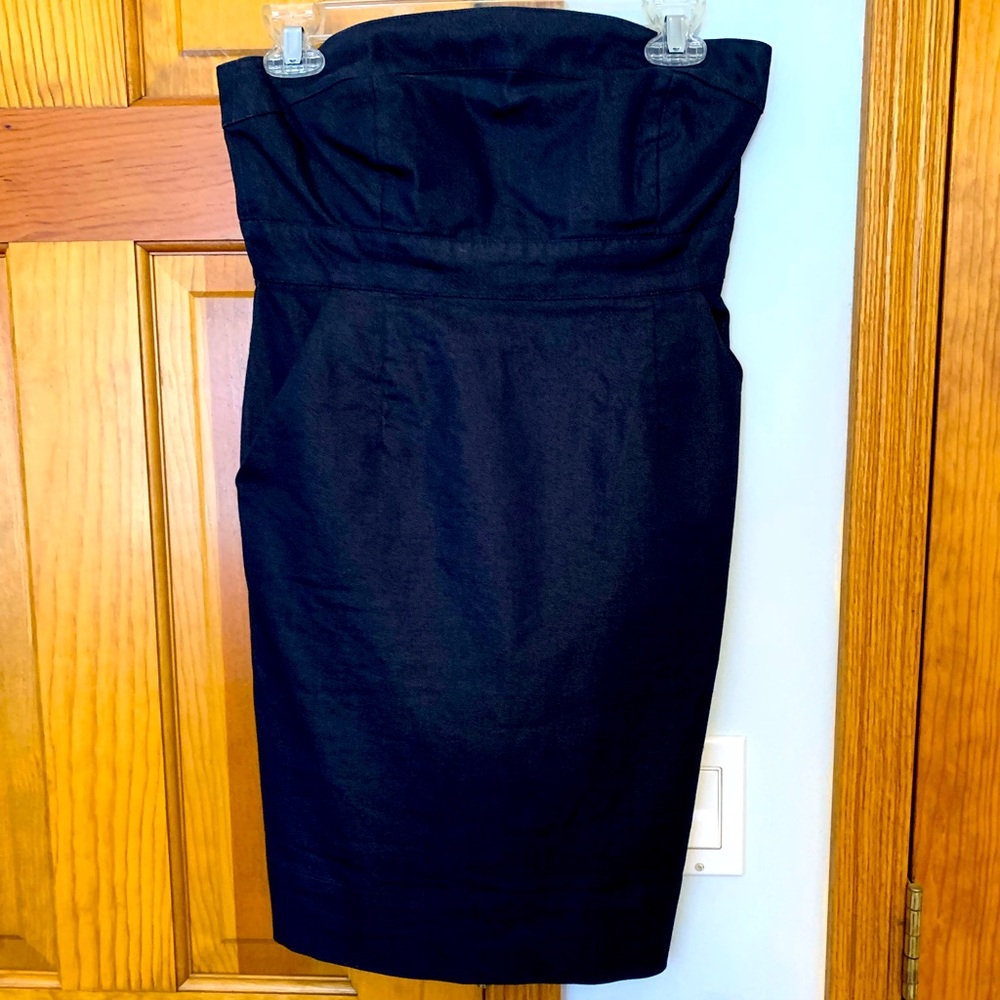 Navy tube top dress